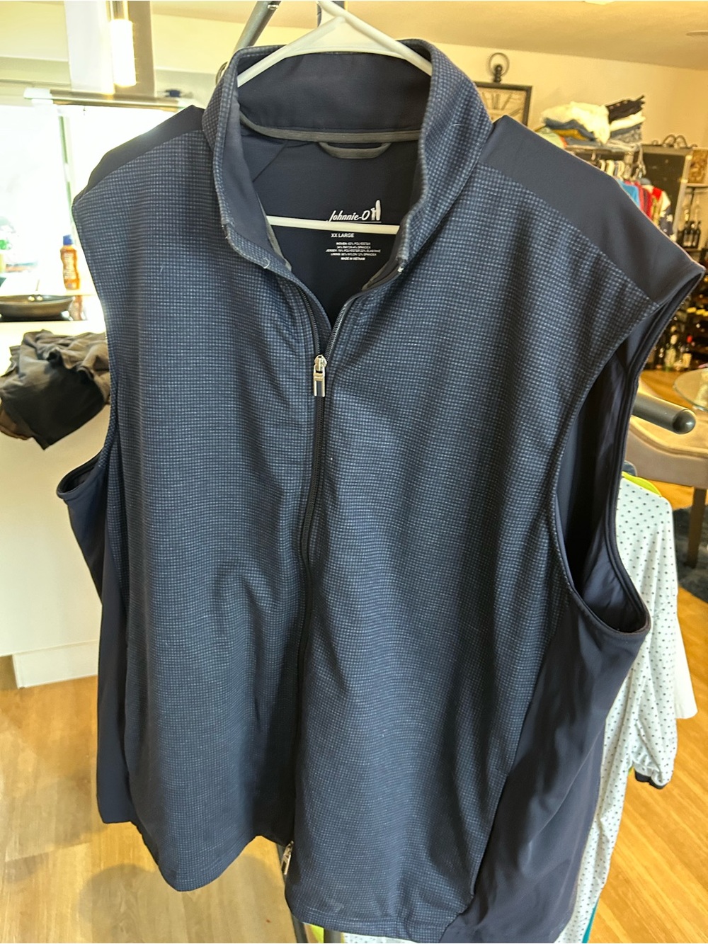 johnnie-O Navy Zip-Up Men's Performance Vest